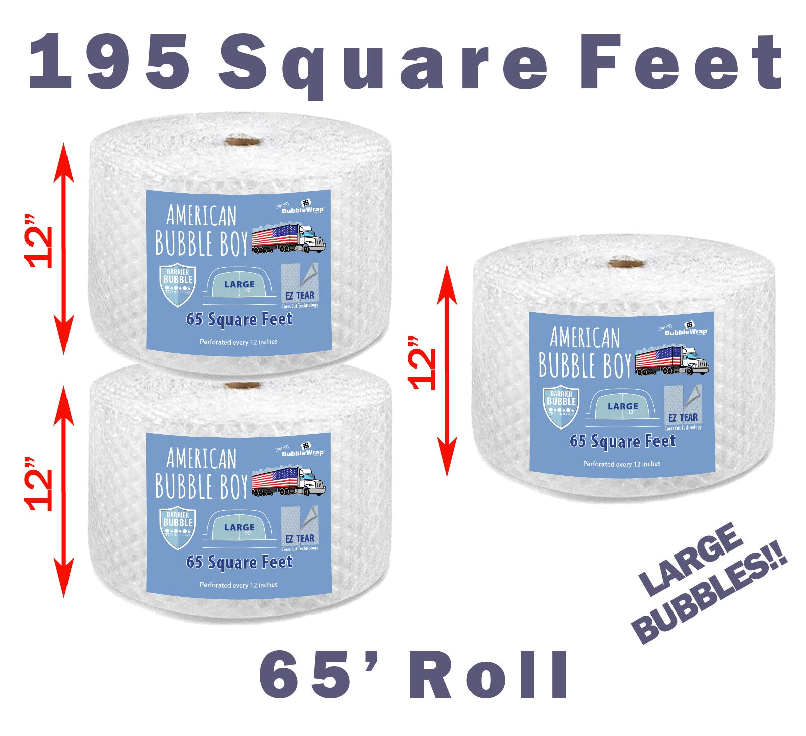 Roll of on sale bubble wrap price