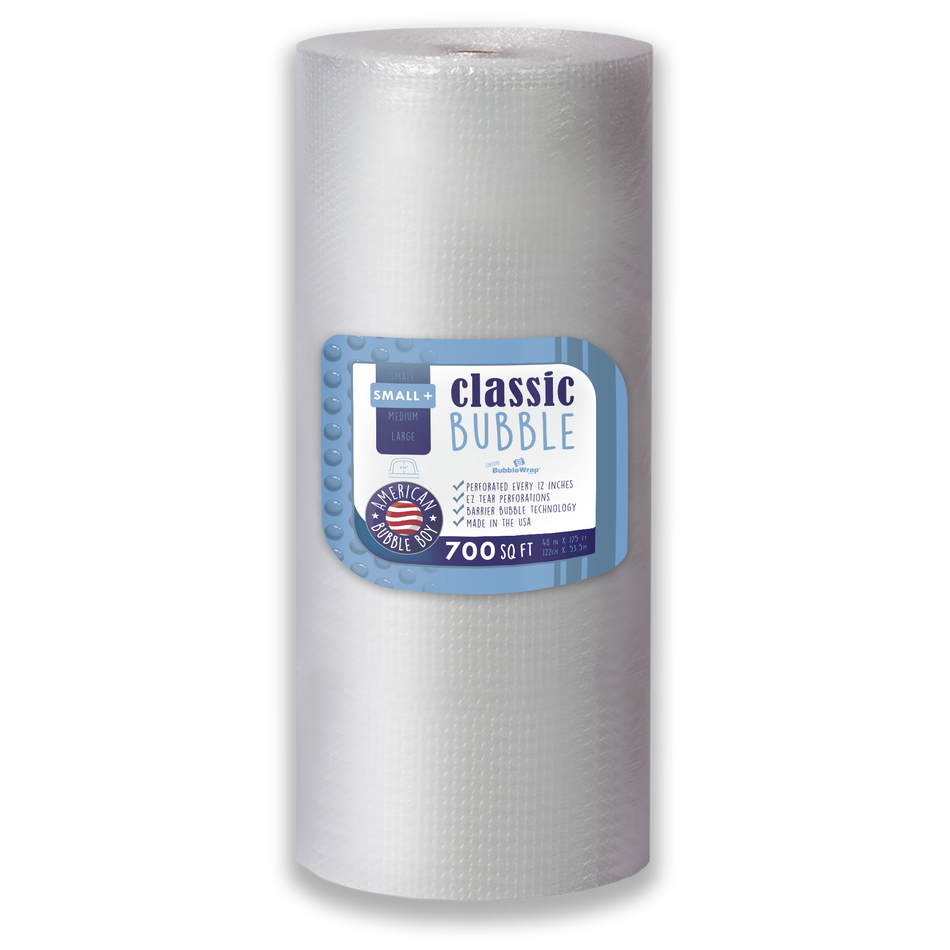 CLASSIC - 48" Small Plus (3/16) Bubble Wrap - 700 Square Feet per Roll