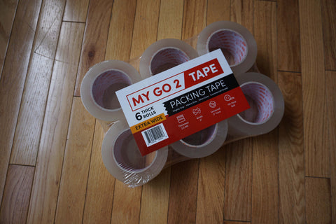 My Go 2 Packing Tape, 6 Pack, 110 Yard, 2.3 MIL, 3 Extra Wide Width