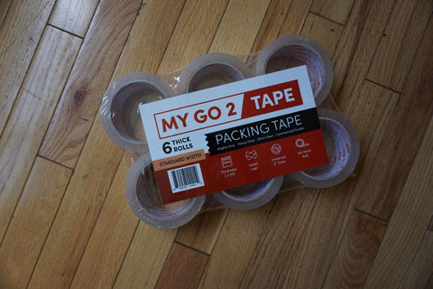 My Go 2 Packing Tape, 6 Pack, 60 Yard, 2.3 MIL, Standard Width, Ultra Clear