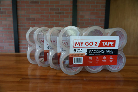 My Go 2 Packing Tape, 24 Pack, 60 Yard, 2.3 MIL, Standard Width, Ultra Clear