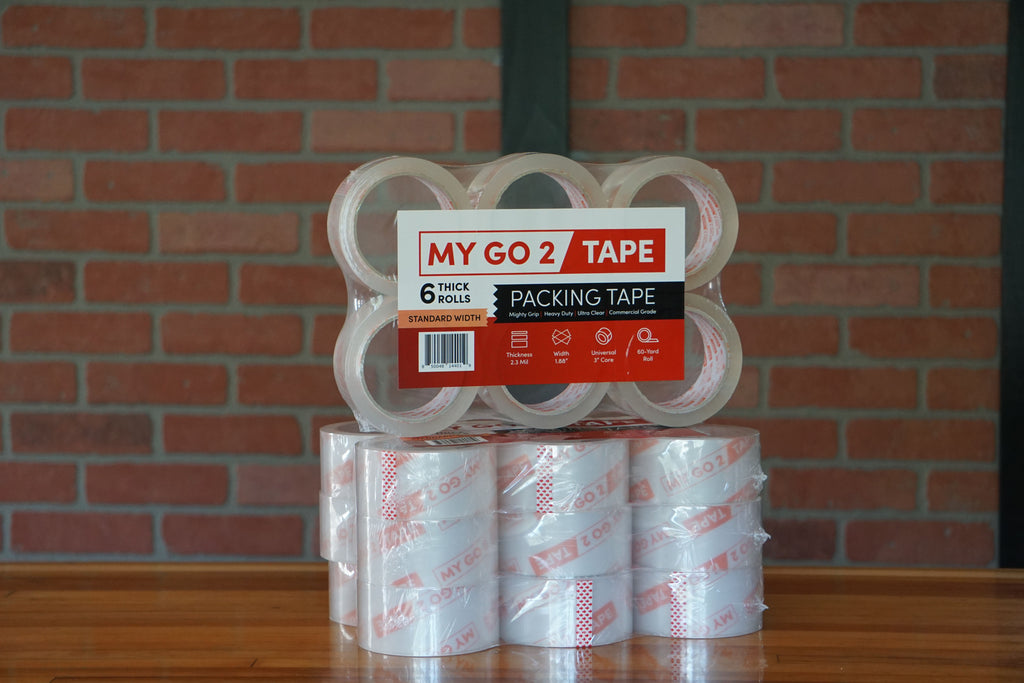 My Go 2 Packing Tape, 24 Pack, 60 Yard, 2.3 MIL, Standard Width, Ultra Clear