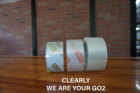 My Go 2 Packing Tape, 6 Pack, 110 Yard, 2.0 MIL, Standard Width, Ultra Clear