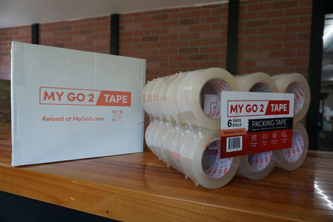 My Go 2 Packing Tape, 72 Pack, 110 Yard, 2.3 MIL, Standard Width, Ultra Clear