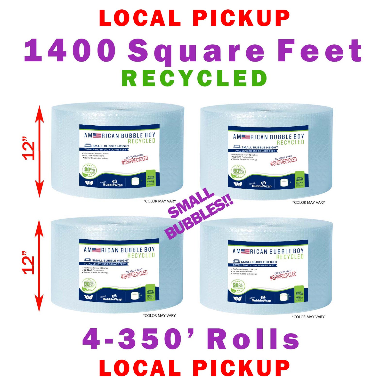 Same Day Local Pickup - Recycled Grade - 12