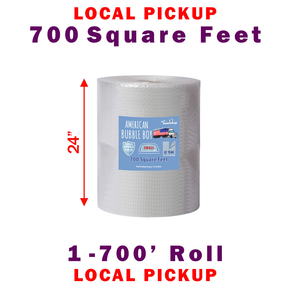 Same Day Local Pickup - 1 rolls - 24" Small (1/8) American Bubble Boy Wrap - 700 Square feet