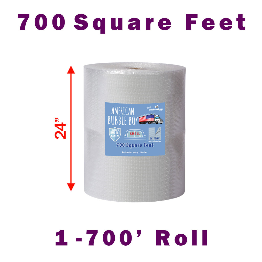 1 Roll of 24" Small (1/8) American Bubble Boy Wrap - 700 Square feet