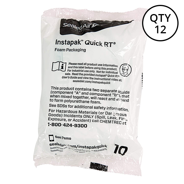 10 1/2 in Bag Wd, 15 1/2 in Bag Lg, Instant Foam Packaging - 2CXC4